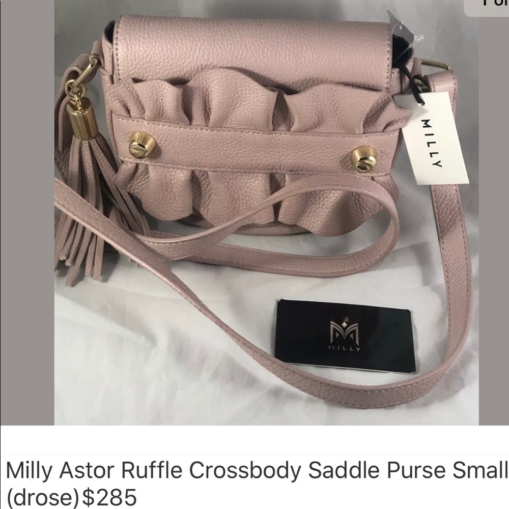 Milly Astor ruffle s saddle bag purse